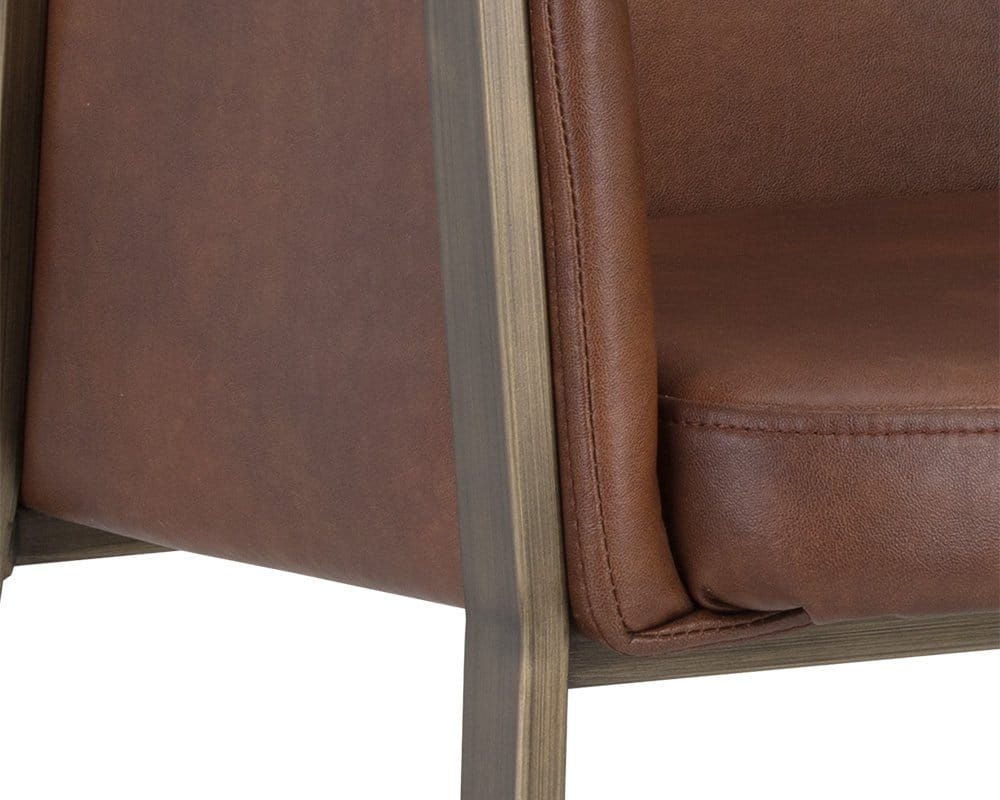 Sunpan - Ikon Bernadette Dining Armchair - Bravo Cognac - 105286 view 6