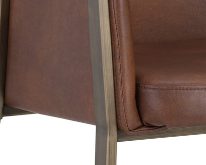 Sunpan - Ikon Bernadette Dining Armchair - Bravo Cognac - 105286 view 6