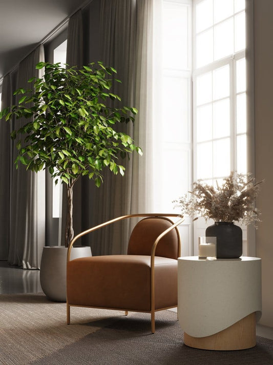 Sunpan - Ikon Cicero Lounge Chair - Milliken Cognac - 111329 view 1