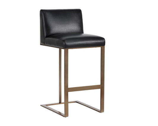 Sunpan - Ikon Dean Barstool - Antique Brass - Cantina Black - 103798 view 2