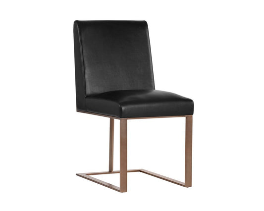 Sunpan - Ikon Dean Dining Chair - Antique Brass - Cantina Black - 103775 view 1