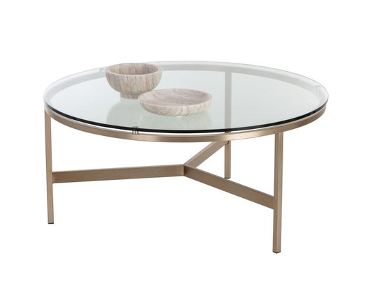 Sunpan - Ikon Flato Coffee Table - Antique Brass - 109185 view 1