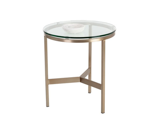 Sunpan - Ikon Flato End Table - Antique Brass - 109191 view 1