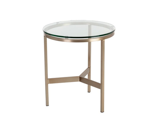 Sunpan - Ikon Flato End Table - Antique Brass - 109191 view 2