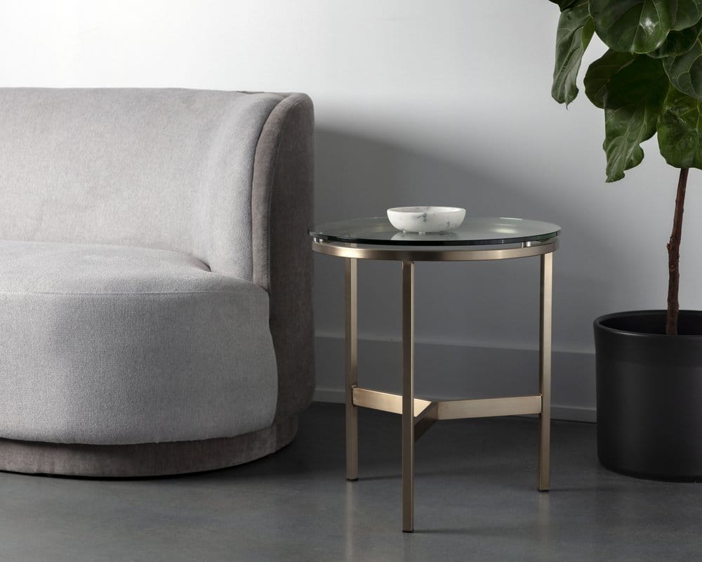 Sunpan - Ikon Flato End Table - Antique Brass - 109191 view 4