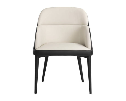 Sunpan - Ikon Hagan Dining Armchair - Dillon Cream / Dillon Black - 105167_CLOSEOUT view 2