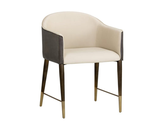 Sunpan - Ikon Kylin Dining Armchair - Dillon Cream / Bravo Ash - 105687 view 1