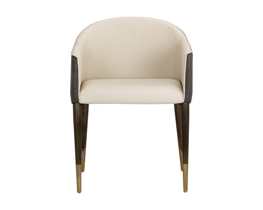 Sunpan - Ikon Kylin Dining Armchair - Dillon Cream / Bravo Ash - 105687 view 2