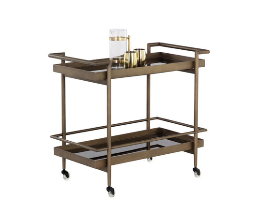 Sunpan - Ikon Livingston Bar Cart - Antique Brass - 109309 view 1