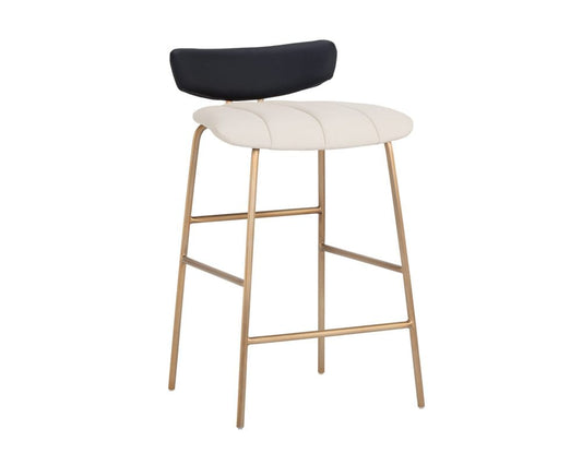 Sunpan - Ikon Lorelei Counter Stool - Dillon Cream / Dillon Black - 106019 view 1