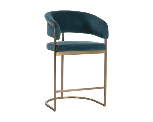 Sunpan - Ikon Marris Counter Stool - Gold - Danny Teal - 109748 view 1