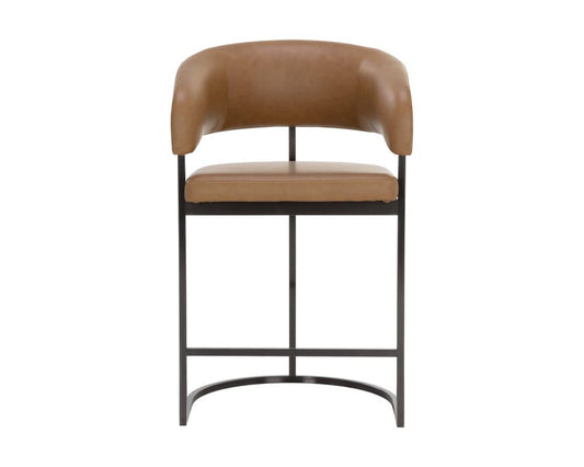 Sunpan - Ikon Marris Counter Stool - Gunmetal - Milliken Cognac - 110907 view 2