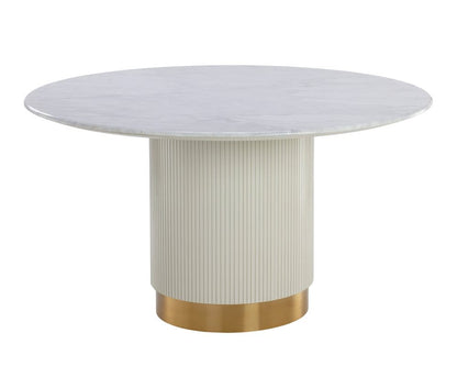 Sunpan - Ikon Paloma Dining Table - Round - White Marble 54in - 110253_CLOSEOUT view 1