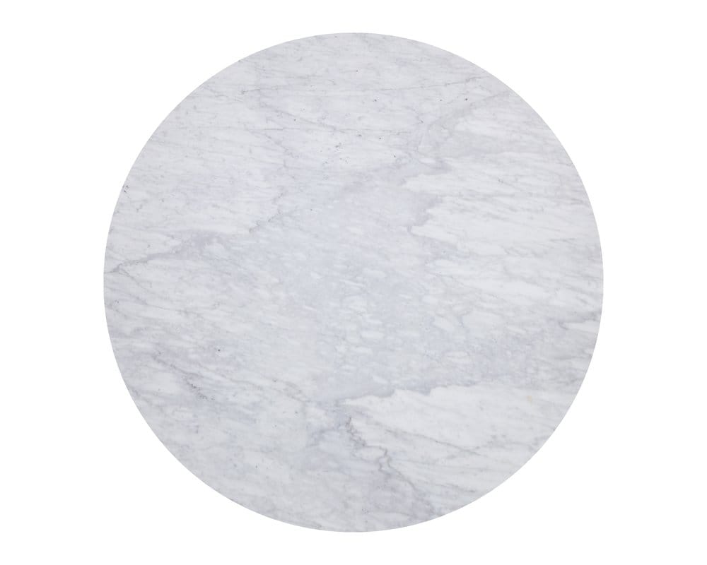 Sunpan - Ikon Paloma Dining Table - Round - White Marble 54in - 110253_CLOSEOUT view 2