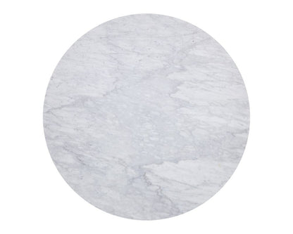 Sunpan - Ikon Paloma Dining Table - Round - White Marble 54in - 110253_CLOSEOUT view 2
