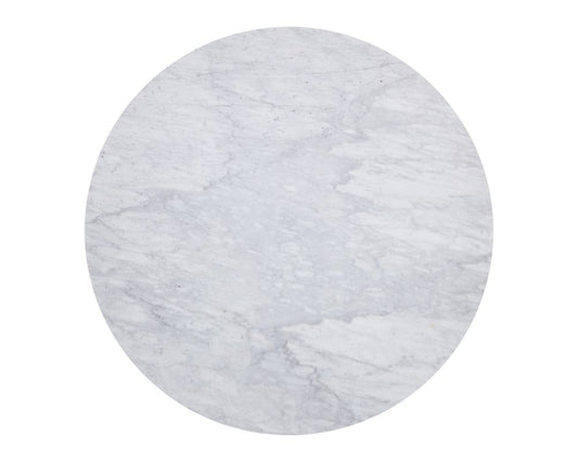 Sunpan - Ikon Paloma Dining Table - Round - White Marble 54in - 110253_CLOSEOUT view 2