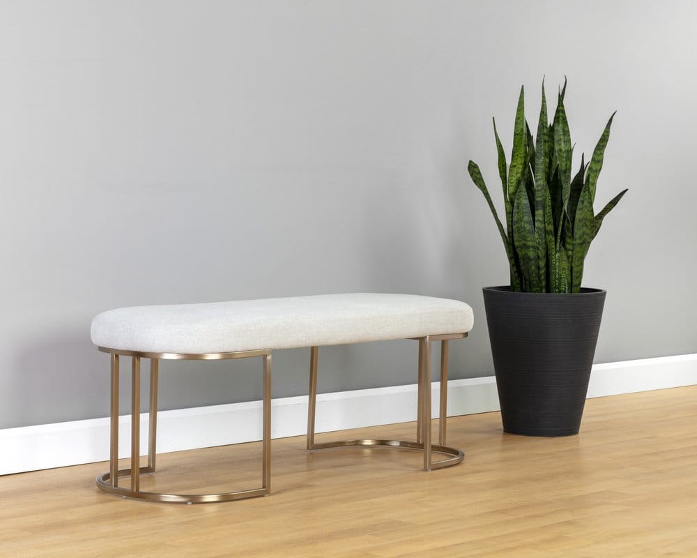 Sunpan - Ikon Rayla Bench - Belfast Oatmeal - 106182 view 3