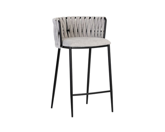 Sunpan - Ikon Sarai Counter Stool - Belfast Heather Grey - 106189 view 1