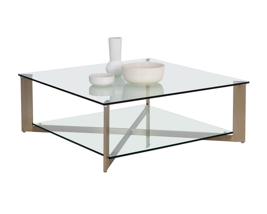 Sunpan - Ikon Xavier Coffee Table - Square - Antique Brass - 109187 view 1