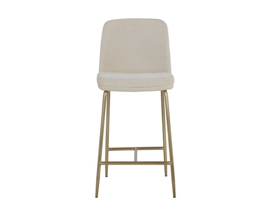 Sunpan - Ikon Zeke Counter Stool - Antique Brass - Bergen Ivory - 109182 view 2