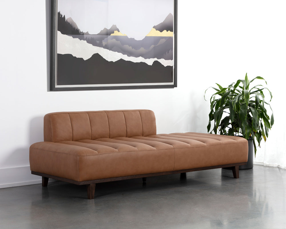 Sunpan - 5West Ilyana Daybed - Aline Butternut Leather - 111420 view 4