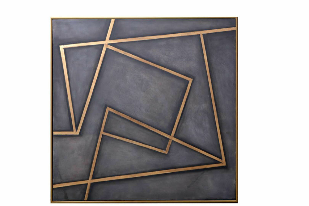 Sunpan - In A Maze - 60in X 60in - Gold Floater Frame - A0198 view 2