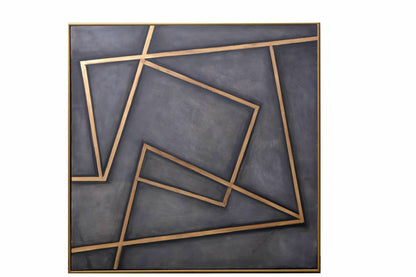 Sunpan - In A Maze - 60in X 60in - Gold Floater Frame - A0198 view 2