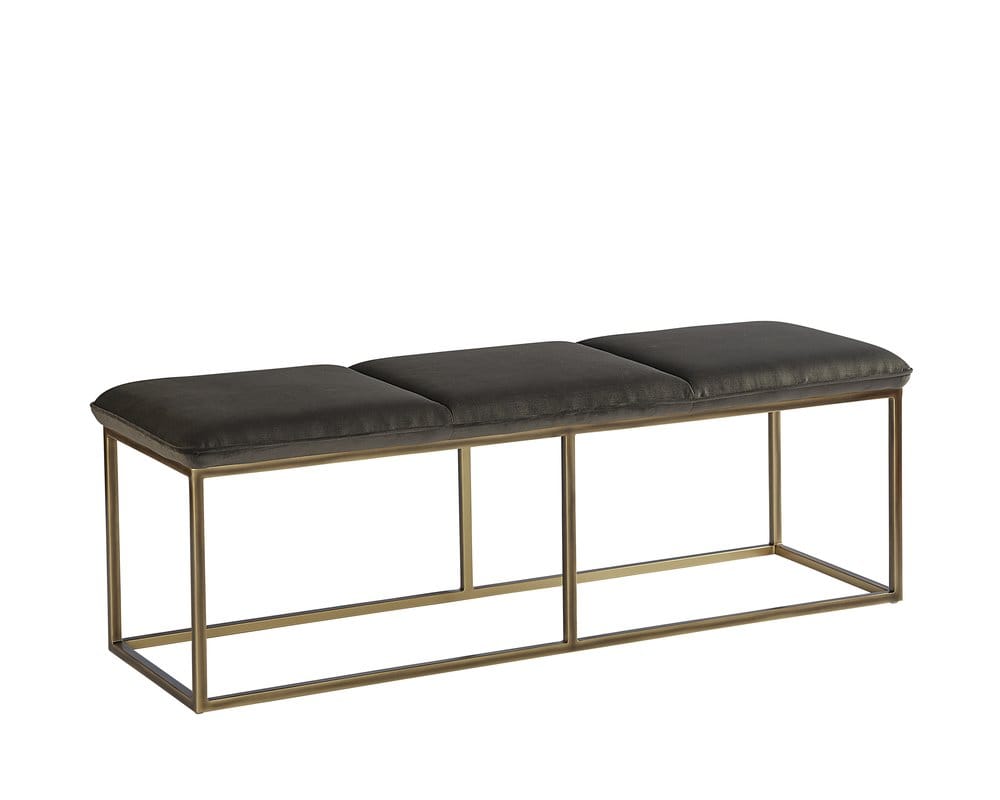 Sunpan - Irongate Alley Bench - Rustic Bronze - Piccolo Pebble - 105628 view 1