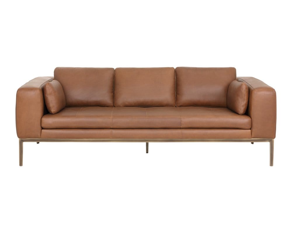 Sunpan - Irongate Burr Sofa - Behike Saddle Leather - 106139 view 2