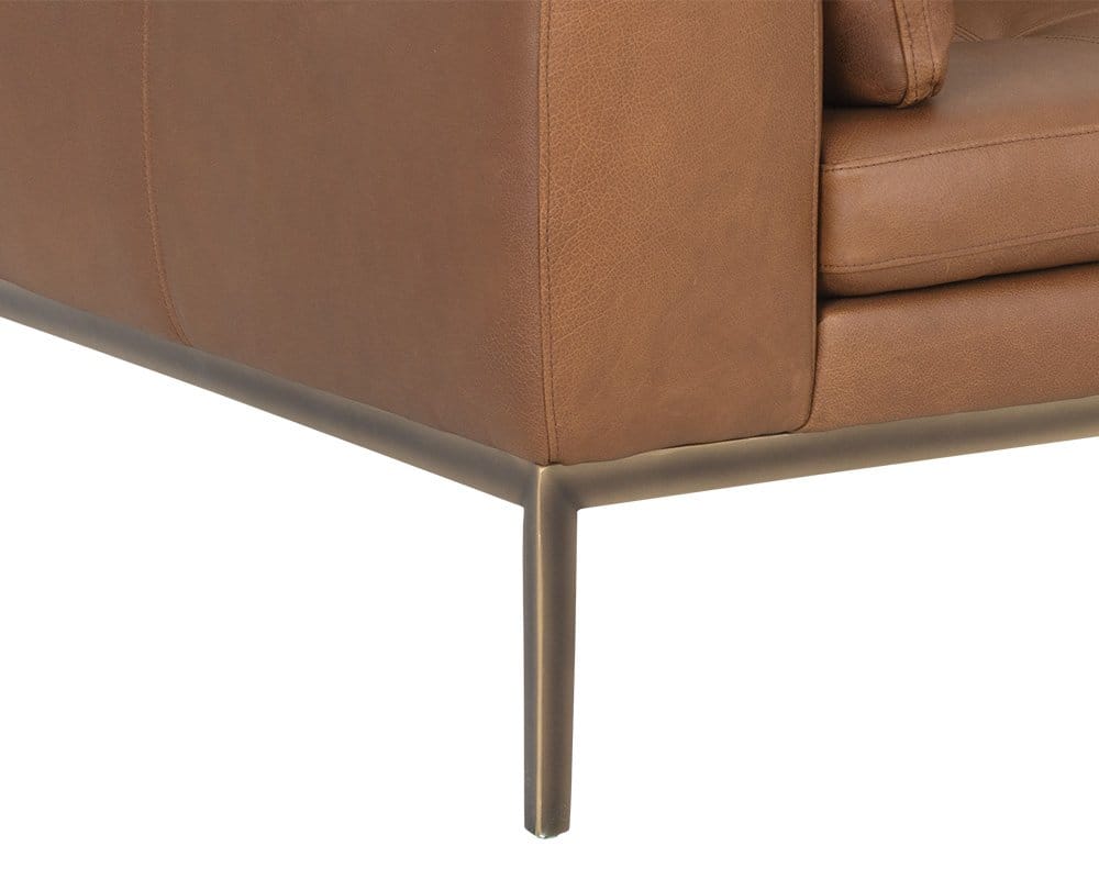 Sunpan - Irongate Burr Sofa - Behike Saddle Leather - 106139 view 5