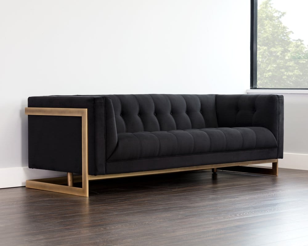 Sunpan - Irongate Ekon Sofa - Abbington Black - 104984 view 4
