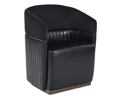 Sunpan - Irongate Genval Wheeled Lounge Chair - Abbington Black / Cantina Black - 105246 view 1