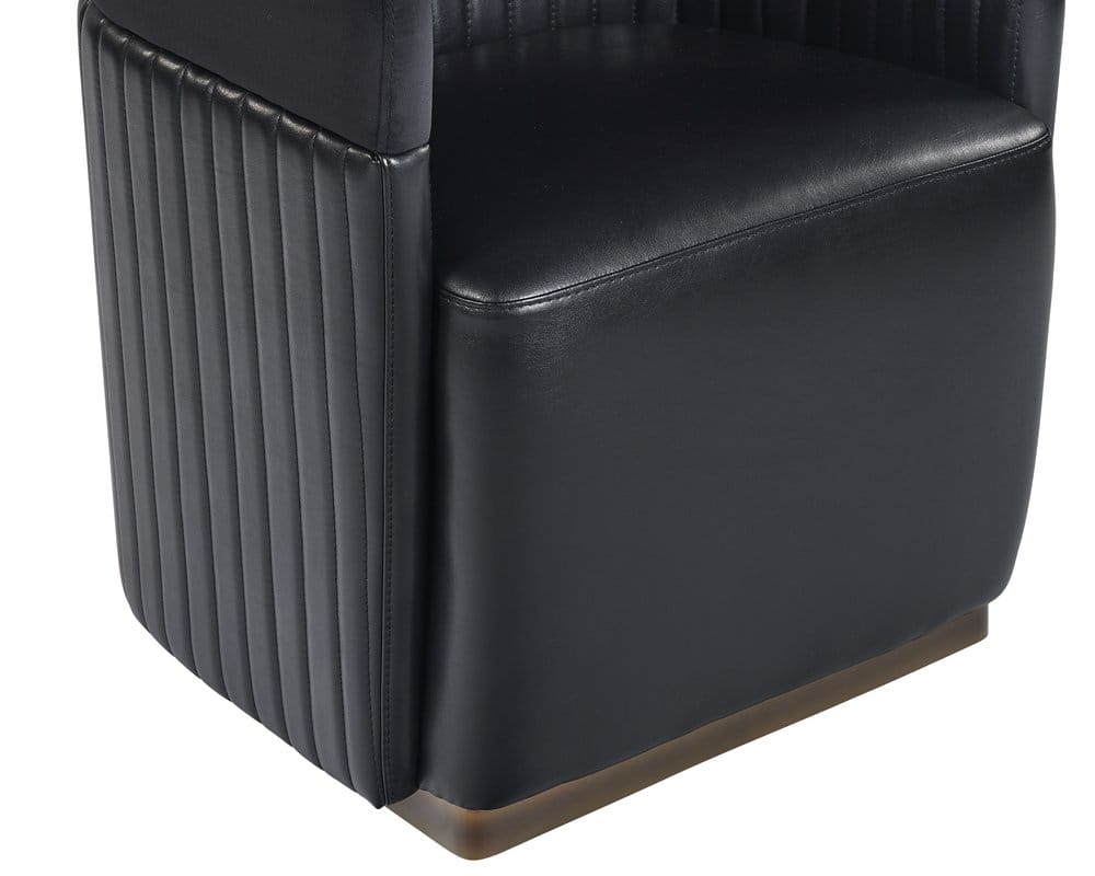 Sunpan - Irongate Genval Wheeled Lounge Chair - Abbington Black / Cantina Black - 105246 view 6
