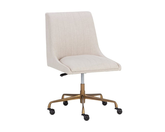 Sunpan - Irongate Halden Office Chair - Beige Linen - 108730 view 2