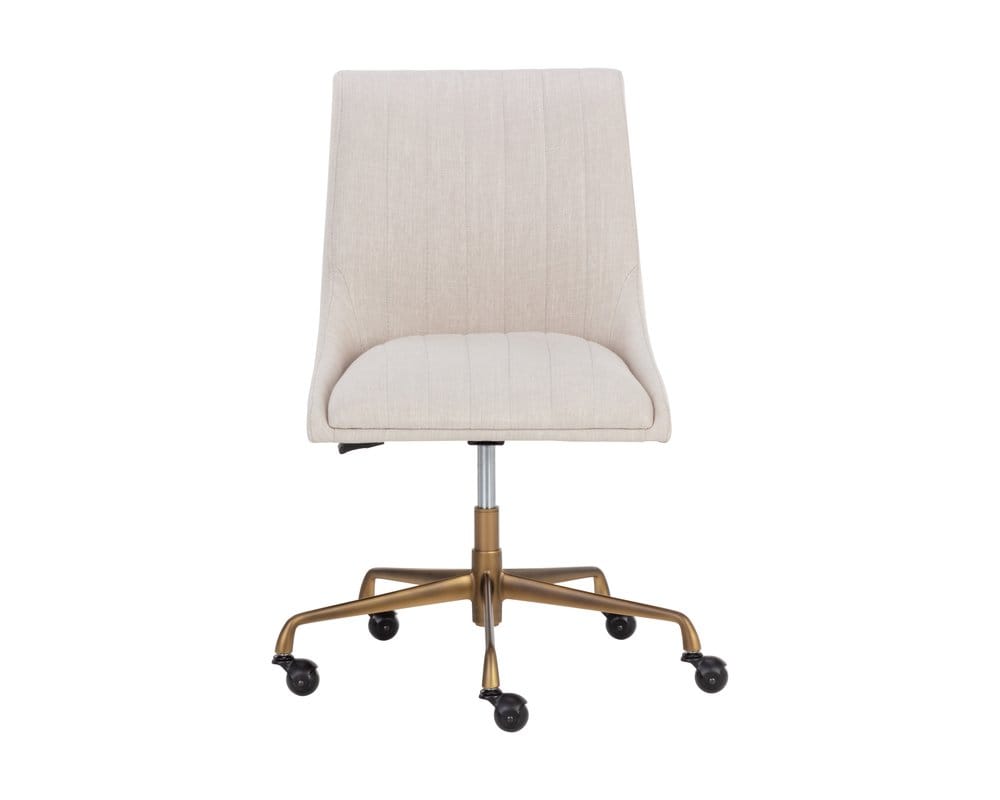 Sunpan - Irongate Halden Office Chair - Beige Linen - 108730 view 4