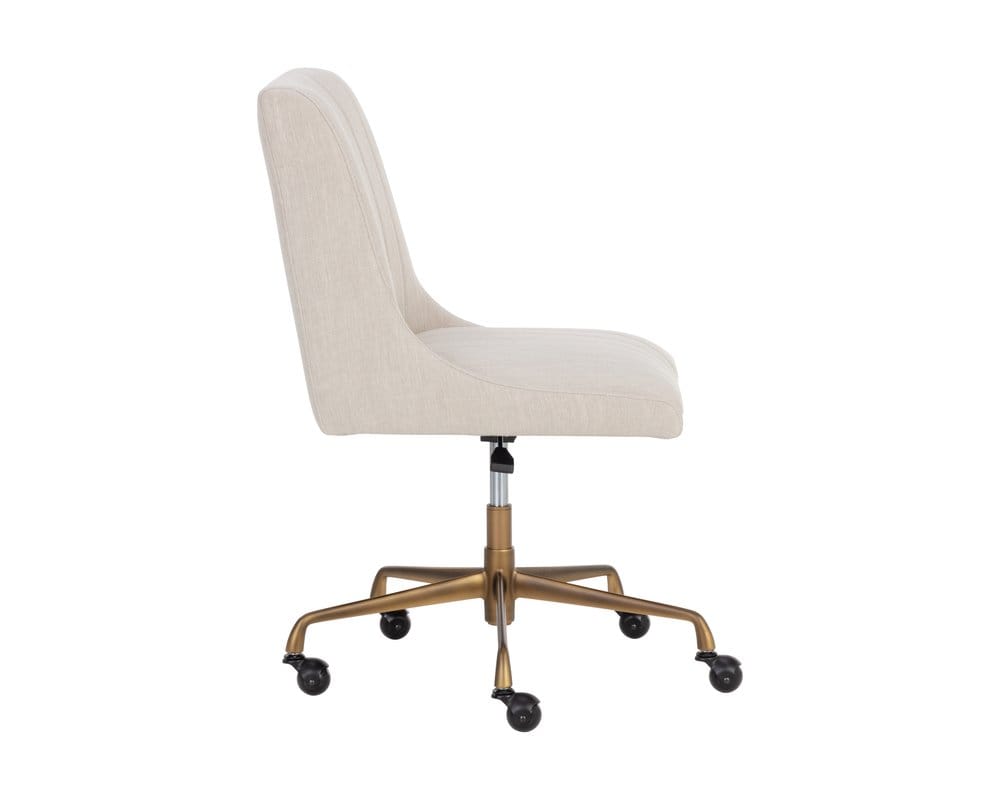 Sunpan - Irongate Halden Office Chair - Beige Linen - 108730 view 6