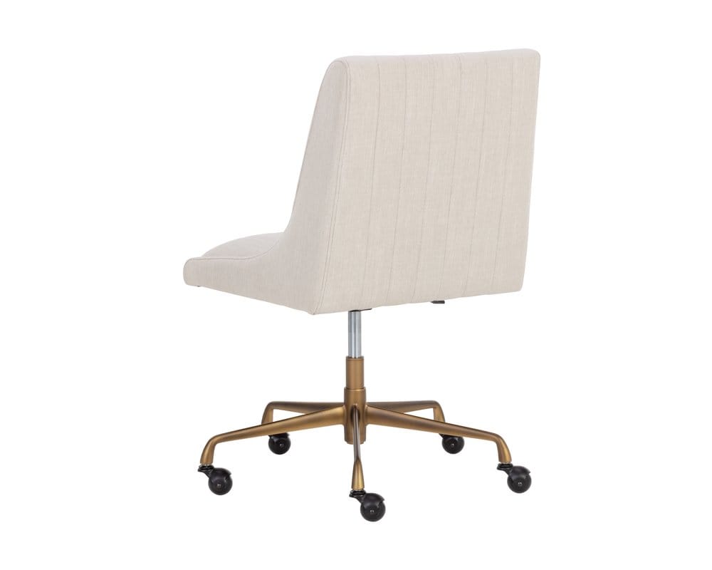 Sunpan - Irongate Halden Office Chair - Beige Linen - 108730 view 8
