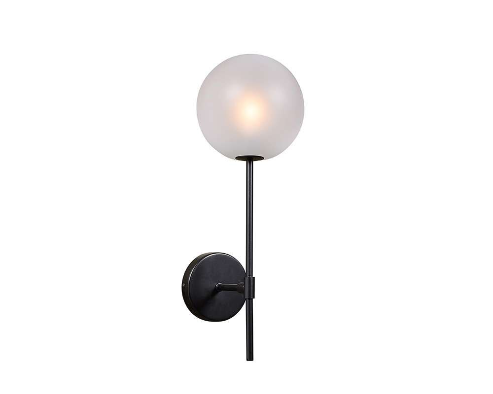 Sunpan - Ikon Izora Sconce - Black - Frosted - 107923 veiw 3