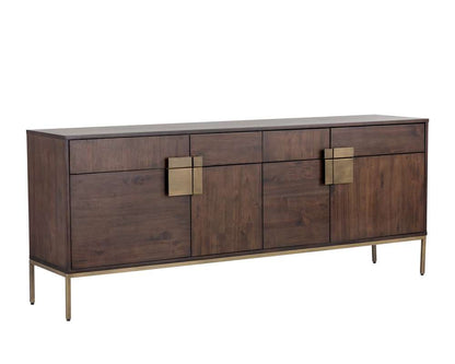 Sunpan - MIXT Jade Sideboard - Antique Brass - Dark Mango - 102927 veiw 2