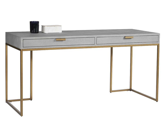 Sunpan - MIXT Jiro Desk - Grey Shagreen - 105443 veiw 1