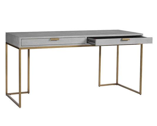 Sunpan - MIXT Jiro Desk - Grey Shagreen - 105443 veiw 2