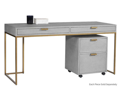Sunpan - MIXT Jiro Desk - Grey Shagreen - 105443 veiw 3