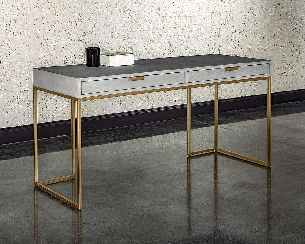 Sunpan - MIXT Jiro Desk - Grey Shagreen - 105443 veiw 6