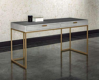 Sunpan - MIXT Jiro Desk - Grey Shagreen - 105443 veiw 6