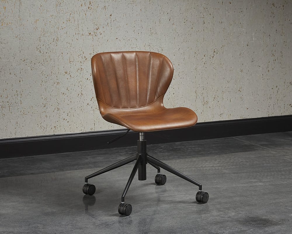 Sunpan - Junction Arabella Office Chair - Bravo Cognac - 104793 view 4