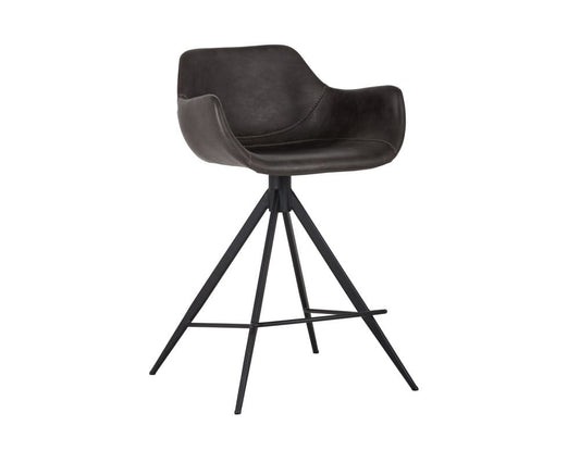 Sunpan - Junction Owen Swivel Counter Stool - Town Grey - 103247 view 1