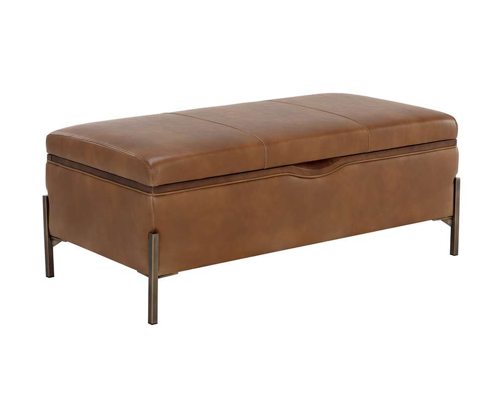 Sunpan - 5West Kael Storage Bench - Tobacco Tan - 109900 veiw 1