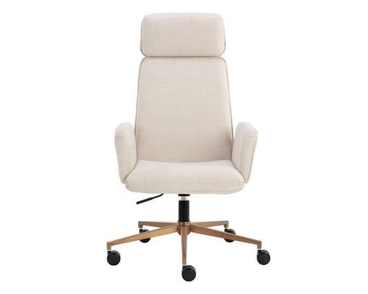 Sunpan - Kalev Office Chair - Chacha Cream - 110264 view 2