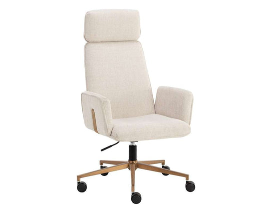 Sunpan - Kalev Office Chair - Chacha Cream - 110264 veiw 1