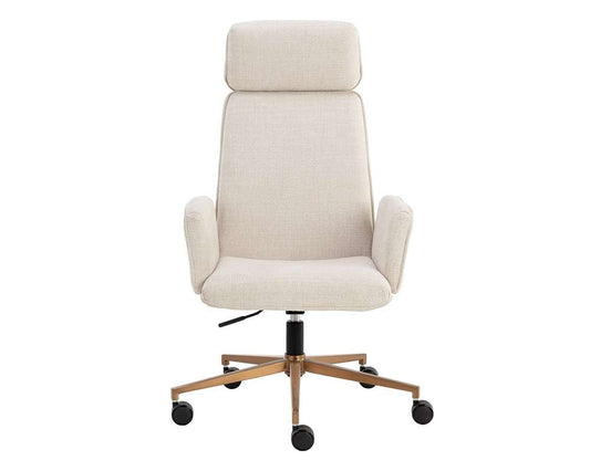Sunpan - Kalev Office Chair - Chacha Cream - 110264 veiw 2